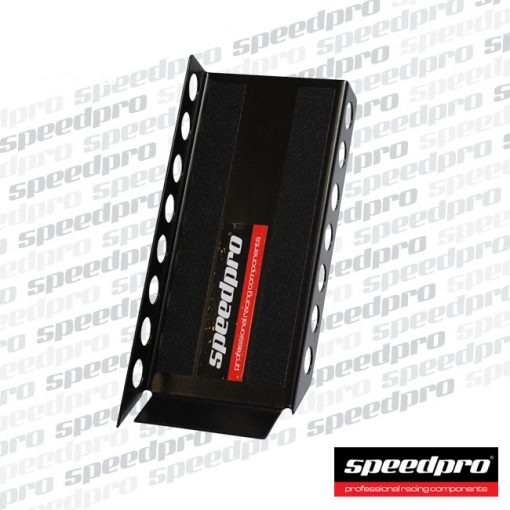 Ocelová podložka/opěrka pro nohu řidiče - černá