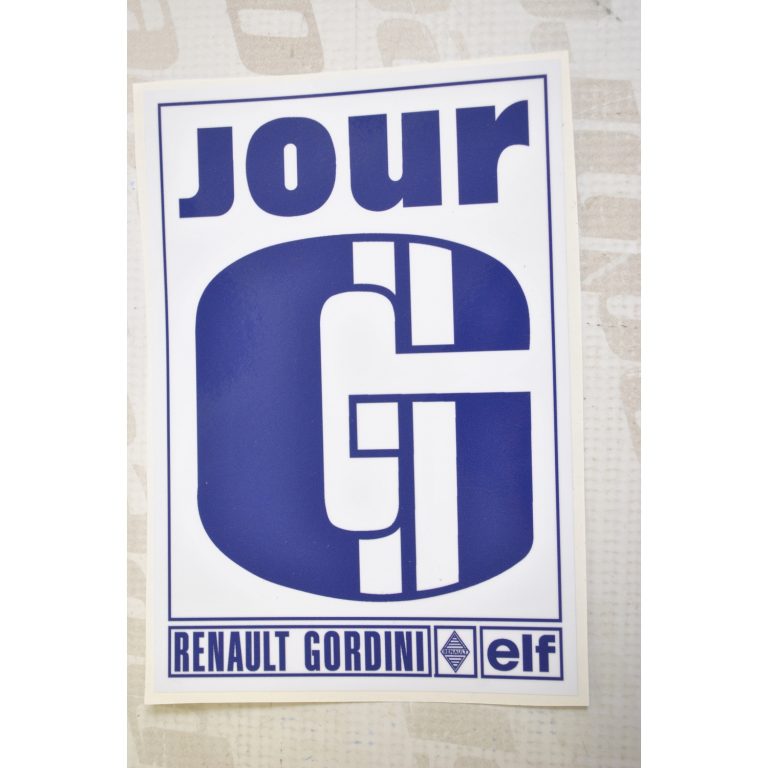 Samolepka – JOUR G – RENAULT GORDINI