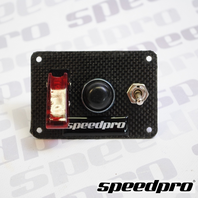 Speedpro startovací panel, 2x spínač, 1x startovací tlačítko - CARBON