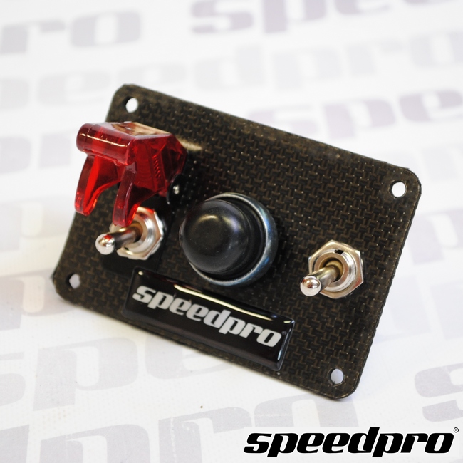 Speedpro startovací panel, 2x spínač, 1x startovací tlačítko - CARBON - 2