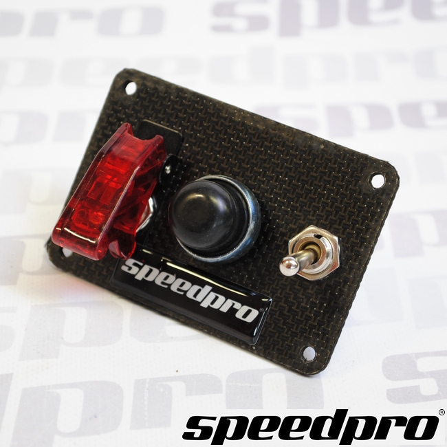 Speedpro startovací panel, 2x spínač, 1x startovací tlačítko - CARBON - 3