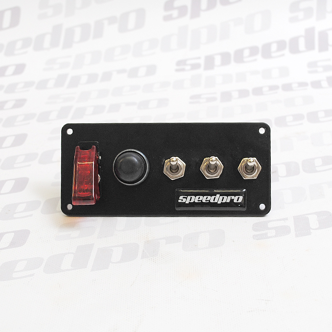 Speedpro startovací panel, 4x spínač, 1x startovací tlačítko - ALU